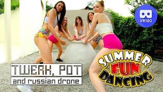 Summer (not so) Fun Dancing - Twerk interrupted by russian drone in VR180 3D