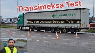 European truckers and reverse parking test in Lithuania Transimeksa truck reverse test
