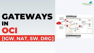 Gateways In OCI: Internet, NAT, Service, Dynamic Routing | Oracle Cloud Training 2024 | K21 Academy