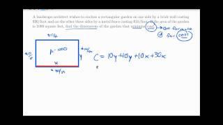 Optimization problems: Minimum-cost garden