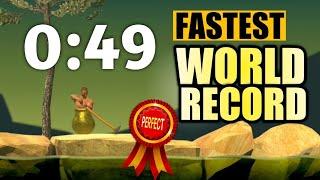 GETTING OVER IT - FASTEST WORLD RECORD - PERFECT THE END