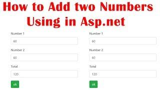 How to Add two Numbers Using in Asp.net