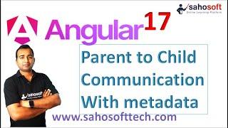 Parent to child Communication With metadata in Angular 17 | Angular 17 Tutorials in Hindi