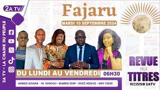 FAJARU du Mardi 10 Septembre 2024