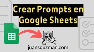 Crear prompts de Chat GPT o Google Bard desde Google Sheets