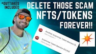 Delete or Remove Scam NFT's and Scam Tokens FOREVER for FREE!! - Solflare Wallet Solana