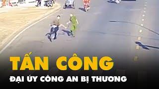 Tạm giữ thanh niên chạy xe máy tấn công đại úy công an