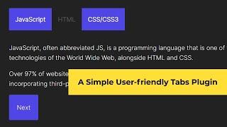 Simple User-friendly Tabs Plugin With jQuery