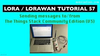 LoRa/LoRaWAN tutorial 57: Sending messages to/from The Things Stack Community Edition (V3)