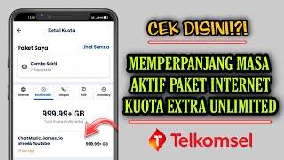 extend the active period of Telkomsel extra unlimited internet package