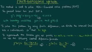 25. Finite Difference Method for Linear ODE - Explanation with example