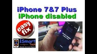 iPhone  7 and 7 plus Disabled easy fix