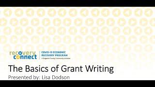 The Basics of Grant Writing | Recovery Connect