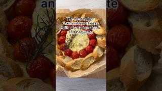 The best baked Camembert Cheese with Cherry Tomatoes and Baguette  #camembertcheese #baguette