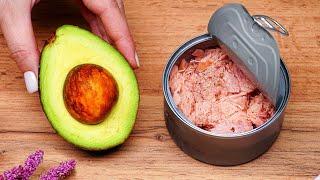 Only 1 avocado and tuna! Only a few know this recipe! Delicious avocado salad