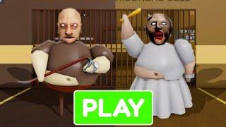 GRANNY BARRYS PRISON RUN OBBY SPEED RUN ESCAPE ROBLOX MOOD EASY