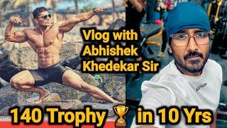 Vlog with Abhishek  Khedekar bodybuilder 140 Trophy in 10 Yrs | Gym Vlog | Shirish Vlogs