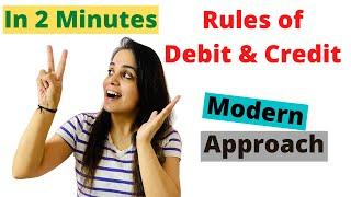 Explained | Easy & Quick | Rules of Debit and Credit | Modern Approach | Class 11 Accounts