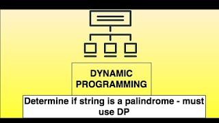 javascript dynamic programming problems  - determine if string is palindrome?