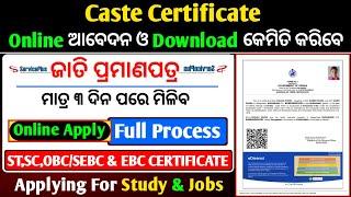 How To Apply Caste Certificate Online In Odisha ll Caste Certificate Online Apply With Mobile