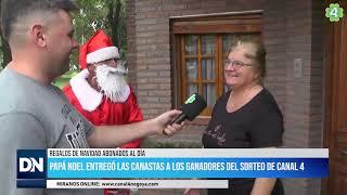 Papá Noel entregó las canastas a los abonados ganadores del SORTEO de CANAL 4 - DIVISIÓN NOTICIAS