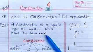 Constructors in Java | what is constructor? with syntax and example