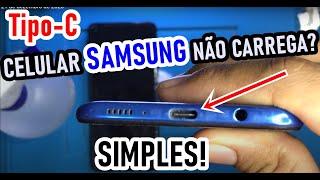 Celular não carrega, Tipo-C? Tente isso Primeiro! A50, A21s, A20s  A01Linha SAMSUNG.