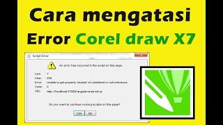 Tutorial Corel draw # 2 mengatasi Error script