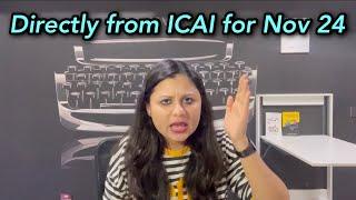 Most Awaited ICAI update for CA Final Nov 24 students - Take Maximum Benefit