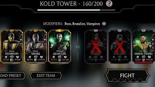 Unbreakable gears? How to Beat Shang Tsung | Kold Tower Boss Battle 160 | MK Mobile