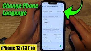 iPhone 13/13 Pro: How to Change Phone Language