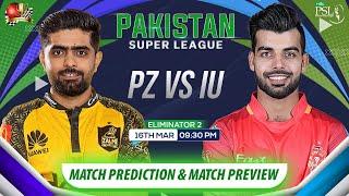 PSZ vs ISU PSL 2024 Eliminator 2 Prediction| Peshawar Zalmi vs Islamabad United #PSL2024prediction