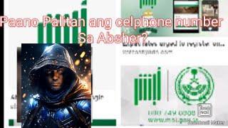 Gamit ang Celphone Magpalit ng Number sa Absher Kahit Nawala Ang dating Sim