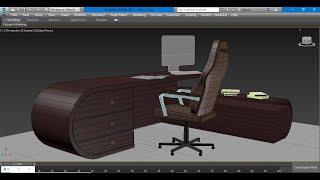 3dsmax Tutorials, Tutorial on Modeling an Office Furniture in 3dsmax ( Part 2)