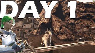 SOLO Claiming Center Pearl Cave Day 1! | Ark PvP
