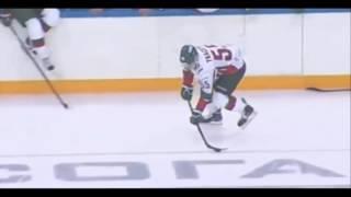 An amazing goal by the russian player in ice hockey shootout..