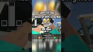 100 Days with Jenny Mod! 🫣|| Surviving 100 Days with Jenny Mod! || #shorts  #minecraft
