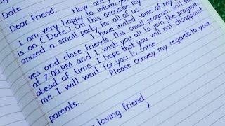 Letter To Your Friend || Formal/Informal Letter Writing In English || Beautiful Handwriting