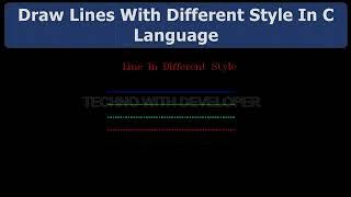 HOW TO DRAW LINE IN DIFFERENT STYLES COMPUTER GRAPHICS Part 18 | C Graphics #cgraphics #lines