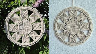 Round Macrame Pattern NEW Sunny Design for Wall Decor or Table Decor