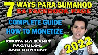 PAANO KUMITA SA FACEBOOK PAGE 2022 | how to earn money on facebook page |AJ PAKNERS