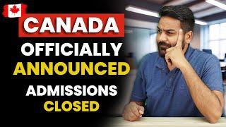 Admissions Closed for International Students in BC | Canada New Updates | Canada Student Visa Update