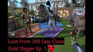 Loot From 300 Easy Clues (Gold Digger Ep.1)