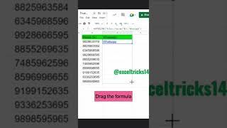 Create WhatsApp link in excel