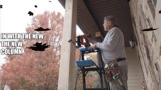 HOW TO REMOVE AND REPLACE PORCH COLUMNS EASY, PHASE 1