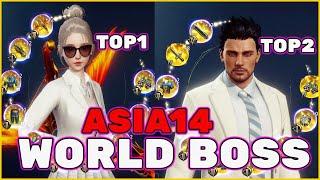 MIR4 TOP 1 & TOP 2 GLOBAL  CANT DO ANYTHING? ASIA14 WORLD BOSS  FAMOUS FAMILY VS HOF ALLIANCE | MIR4