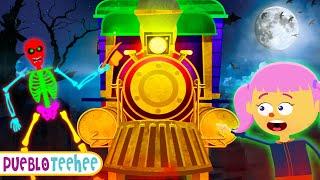 Canción aterradora del tren embrujado | Canciones Infantiles - Pueblo Teehee