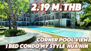 (SOLD) Condo In  Hua HinThailand 2024 Corner Pool View 1 Bedroom  Price 2,190,000 THB