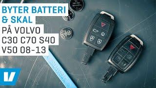 How to replace key case and battery on Volvo C30, C70, S40, V50 08-13