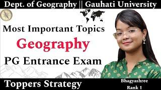 Geography: Important Topics for PG Entrance Exams || GUIDANCE SESSIONS FOR STATE UNIVERSITIES